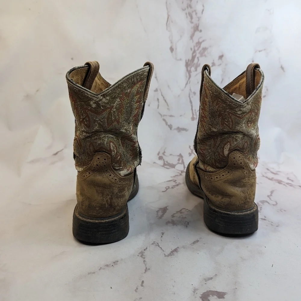 Ariat Boot Boys 3 Workhog Western Cowboy Cowgirl Kid Youth Brown Leather 1007836
